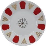 Belirtilmemiş Arow Marka Porselen Kırmızı Beyaz Kahveci Model 6 Lı Çay Tabağı Arow 12896244041642