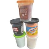 Belirtilmemiş Art Craft & Oyun Hamuru Seti 4'lü Paket Siyah Turuncu Beyaz Kahverengi Renkli Oyun Hamuru 130GR