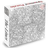 Belirtilmemiş Bgraamiens Puzzle-The Lines -1000 Parça Siyah Beyaz Basit Moda Mücadelesi Mavi Tahta Yapboz