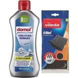 Belirtilmemiş Çelik ve Krom Evye Temizleyicisi 250 Ml+Vileda Glitzi Power Pad Inox