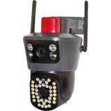 Belirtilmemiş Çift Lensli 40 LED Wifi Ip Dış Mekan Ptz Güvenlik Kamerası - Siyah