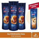 Belirtilmemiş Clear Men 350 ml X3 Kepeğe Karşı Etkili Dökülme Karşıtı Şampuan Tüm Saç Tipleri İçin