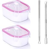 Belirtilmemiş Cosywell Tırnak Soaking Bowl 2 Adet Tırnak Çıkarıcı Kase Soak Off Jel Cilası Çıkarıcı Tırnak Sanatı