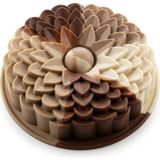 Belirtilmemiş Deconox Klasik Dilimli Çiçek Tasarımlı Silikon Kek Kalıbı - Yapışmaz Esnek Pasta Kalıbı (22X5 cm