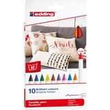 Belirtilmemiş Edding Kumaş Boyama Kalemi 10 Renk Basic E-4600 - Yok