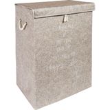Belirtilmemiş Elite Keçe Kapaklı Kirli Çamaşır Sepeti Kanvas Malzeme ile Çok Amaçlı Saklama Kutusu 55 x 40 x 30 cm 1 Adet