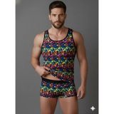 Belirtilmemiş Erkek Renkli Tank Top Boxer Takımı - Acı Kahve