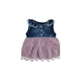 Belirtilmemiş Eteği Pembe Fistolu Kot Bebek Elbise Kolsuz Dar Kalıp Günlük Stil Özel Olay - 0 - 12 Ay