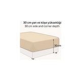 Belirtilmemiş Ezgi Battal Boy Desenli Lastikli Çarşaf Seti 180X200 cm + 2 Adet Yastık Kılıfı 50X70 Kahve, Stilbatdn