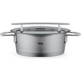 Belirtilmemiş Fissler Phi Kızartma Tavası (20 Cm, 2,3 L), Cam Kapaklı, Paslanmaz Çelik, Indüksiyonlu O