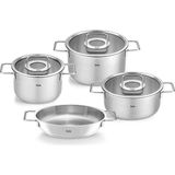 Belirtilmemiş Fissler Pure 7 Parça Cam Kapak Çelik Tencere Seti Renkli 24 cm