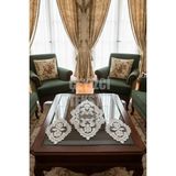 Belirtilmemiş Fransız Dantel Yatak Odası Takımı 3 Parça - Ekru - 0,6 x 19 x 29 cm - 001-Renkli