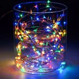 Belirtilmemiş GD968 Şerit Pilli Aydınlatma 10 Metre 100 Adet Rgb Peri LED - 1 m - Ahşap