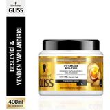 Belirtilmemiş Gliss Besleyici ve Onarıcı Saç Maskesi 400 ml Omega 9 ve Marula Yağı İçeren Yıpranmış Saçlar İçin