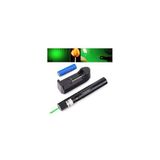 Belirtilmemiş Green Laser Pointer Şarjlı Güçlü Yeşil Lazer Metal Kasa Büyük Lazer - Siyah