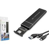 Belirtilmemiş Hadron HDX1768 SSD Kutu Type-C3.1 + Usb3.0 Nvme M2 - Siyah
