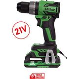 Belirtilmemiş Hais Pro 21V Darbeli Akülü Vidalama 2Ah Li-Ion Akü ile Ergonomik Tasarımlı Profesyonel Matkap rb-db2102