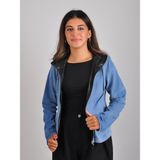 Belirtilmemiş Hakiki Kuzu Derisi Kapşonlu Çift Taraflı Süet Ultra Hafif Suya Dayanıklı Deri Ceket - Bebe Mavisi - 2XL