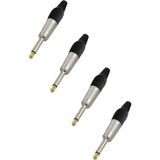 Belirtilmemiş Hepa Merz SFC-M63-4X 6.35MM Mono Jack Gitar Jack Erkek Jak (4 Adet)