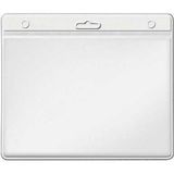Belirtilmemiş Inox Yaka Kart Poşeti 75X95 mm Yatay 100'LÜ - Şeffaf - yaka kartı poşeti