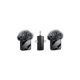 Belirtilmemiş K9-Y2 Kablosuz Taşınabilir 3 In1 Yaka Mikrofonu Tüylü Mini Mic Tak ve Çalıştır Canlı Yayın Vlog Kablosuz Yaka Çift Verici Mikrofon Yüksek Kalite Profesyonel