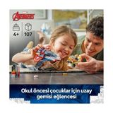 Belirtilmemiş ǀ Kaptan Amerika, Thanos'a Karşı 76319 – 4 Yaş ve Üzeri Süper Kahraman ve Uzay Gemisi Hayranı Çocuklar Için Eğlenceli Oyunlar Sunan Minifigürlü Yapım Seti, Harika Hediye Fikri (107 Parça)