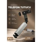 Belirtilmemiş Katlanabilir Seyahat Tipi Telefon Tutucu 360° Döner Stand Masa Koltuk Uçak Mutfak Akrobat Tutacak
