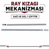 Belirtilmemiş Koltuk Ray Kızağı Mekanizması (Sağ ve Sol 1 Takımdır) - Metalik Gri - 0