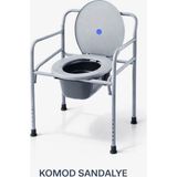 Belirtilmemiş Komod Sandalye Hasta Yaşlı Engelli Tuvalet Sandalyesi Ayarlanabilir Metal Gövde Çıkarılabilir Kovalı