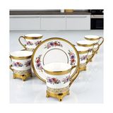 Belirtilmemiş Kosova Ayaklı Kahve Fincan Takımı 6 Kişilik RSY241 90CC Hector - 12 Adet - 90 ml
