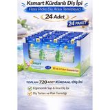 Belirtilmemiş Ksmart Kürdanlı Diş Ipi 30 Adet Floss Picks Diş Arası Temizleyici 24 Paket - (ClearEyelets)Black-RadiantOrchid