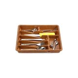 Belirtilmemiş Küçük - Ahşap Renk - 7 Bölmeli Çekmece Içi Kaşiklik 36X32CM (5047)