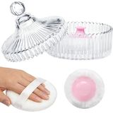 Belirtilmemiş Lakira Ekstra Büyük Vücut Pudra Puf Konteyner, 13,8 cm Vücut Konteyner, 10 cm Toz Puf, Bebek Kad