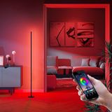 Belirtilmemiş LED Lambader Rgb Dekoratif Mobil Kontrol - Siyah