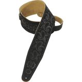 Belirtilmemiş Levy's Leathers PMS44T03 Süet Gitar Askısı, Şal Desenli, 7,6 cm