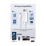 Belirtilmemiş Lightning Uyumlu To HDMI Ios Uyumlu To HDMI iphone Uyumlu Hd Hdmi Kablo 4K Ultra Hd HDMI Kablo Tak Çalıştır 2 Metre (Hb-17)