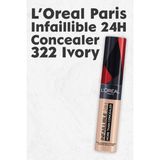 Belirtilmemiş Loreal Paris Infaillible 24H Kapatıcı 322 Ivory Kremsi Dokusu ile Tüm Yüze Uygulanabilir