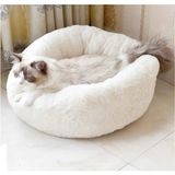 Belirtilmemiş Luxury Peluş Wellsoft Beyaz Kedi Yatağı - Kısa Tüylü Yumuşak Konforlu 1 Adet Köpek Yatağı Minder