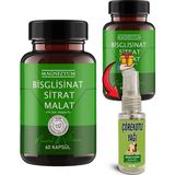 Belirtilmemiş Magnezyum 2 Ad Bisglisinat Magnezyum Sitrat Malat & B2 B3 B6 Caps 60LI + Çörek Otu