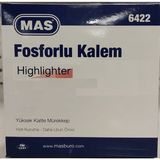 Belirtilmemiş Mas Fosforlu Kalem (İşaret Kalemi) Pastel Sarı 6422 (12 Li Paket) - Yok