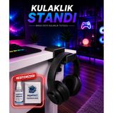 Belirtilmemiş Masa Üstü Kulaklık Standı | Ayarlanabilir Vida Sistemli Masa Kenarı Kulaklık Askısı | Oyuncu Kulaklığı Tutucu Hediyeli