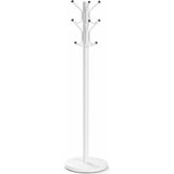 Belirtilmemiş Metal Ayaklı Portmanto Askılık 8 Kancalı Modern Elbise Askısı Beyaz Ayakta Askılık Vestiyer Askı Standı