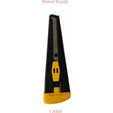 Belirtilmemiş Metal Çelik Gövde Profesyonel Maket Bıçağı 18MM (Siyah Metal Falçata)