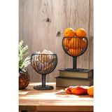 Belirtilmemiş Metal Mutfak Meyve Sepeti Dekoratif Kadeh Görünümlü Tel 22 cm Çap 26 cm Yükseklik Mat Siyah - 24 x 12 - Renkli