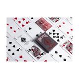 Belirtilmemiş Metalluxe Foil Back Crimson (Red) Kırmızı Kart Premium Iskambil Oyun Kağıdı Kartları Destesi