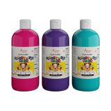 Belirtilmemiş Mor, Fuşya, Turkuaz Parmak Boyası 3'lü Set 3X500 gr