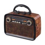 Belirtilmemiş Müzik Kutusu Bluetooth Bağlantılı El Fenerli Nostaljik Tasarım Radyo