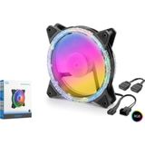 Belirtilmemiş Nodar Nd2663 Kasa Fanı İç Ve Dış Kristal Argb 120 Mm Siyah - Yok