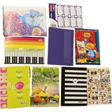 Belirtilmemiş Okul Defteri Seti 9'lu - Resim, Müzik, Çizgili, Kareli Defter + Tanex Etiket - Moda Mopak Style