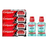 Belirtilmemiş Optic White Aktif Kömür Beyazlatıcı Diş Macunu x 4 + Plax Ağız Bakım Suyu 250 ml x 2